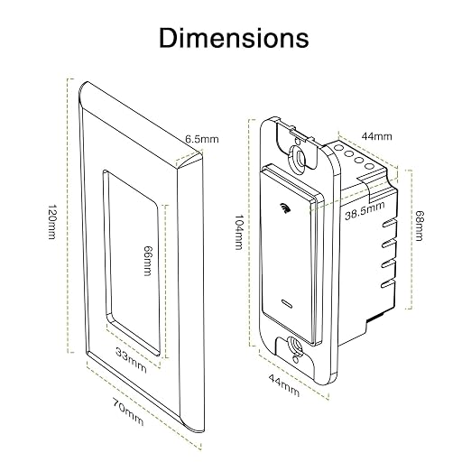 GHome Smart Switches for Lights, WiFi Smart Light Switch Works with Alexa and Google Home, Single-Pole, Neutral Wire Required, 2.4Ghz WiFi Light Switch with APP Control, No Hub Required, UL FCC Listed