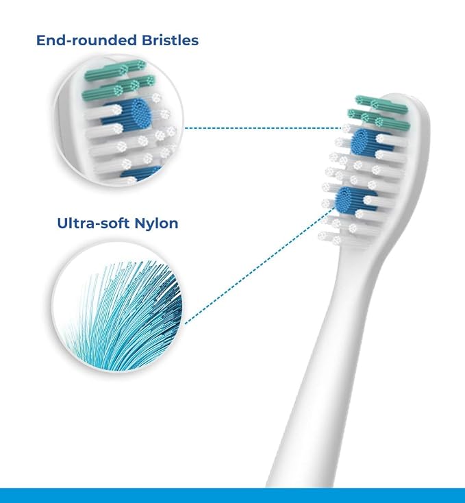 Cordless Water Flosser for Best Cleaning of Teeth Gums Professional Dental Oral Irrigator,Sonic Toothbrush, Electronic Toothbrush with 3 Brushing Modes and Built-in Timer, IPX7 Waterproof, White