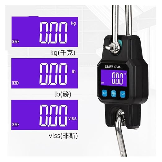 300kg Rechargeable Digital Eletronicos Scale Backlight Hanging Hook Double Accuracy Fishing Travel Weighing Scale Multiple Functions(Orange)