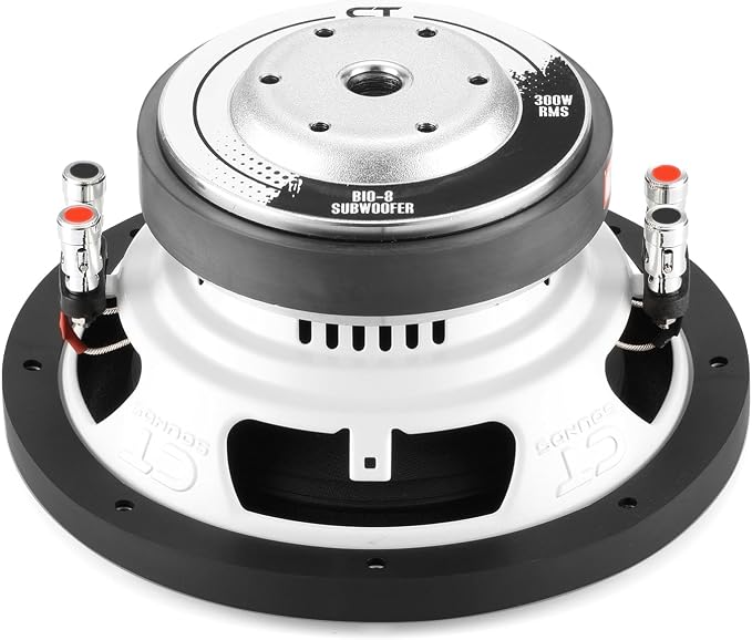 CT Sounds Bio 8” 600-Watt Dual 2-Ohm Car Subwoofer