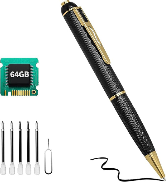 1080P Body Camera Pen, 64GB Secret MINI Camera with 240 Minutes Long Battery Life, HD Body Video Recorder Cam