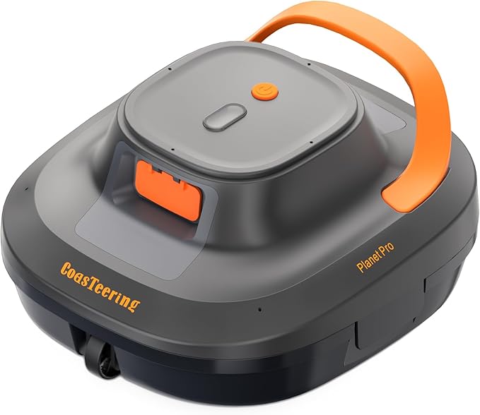 Cordless Robotic Pool Cleaner with Dual Brushless Motors, Up to 200-Min Runtime, Automatic Pool Vacuum for Above Ground Pools & Flat-Bottom Inground Pools up to 1219 Sq. Ft