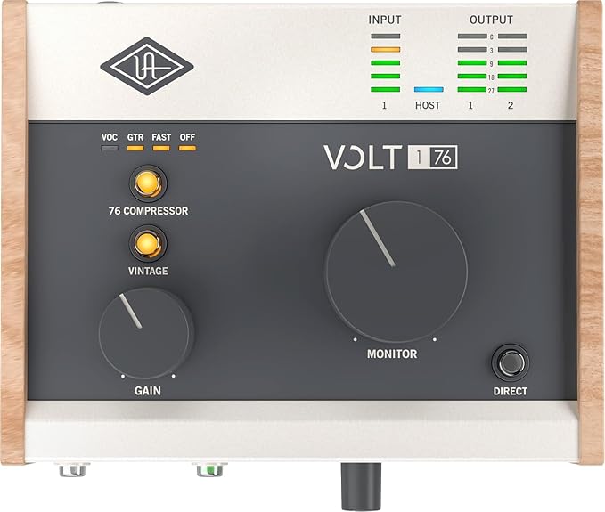 Universal Audio Volt 176 USB Recording Studio Audio Interface - Bundle with 2 XLR Cables