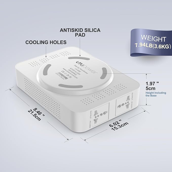 UMI 500W Step Up Voltage 120v to 220v Converter, Voltage Converter 120v to 220v for Appliances Under 500W