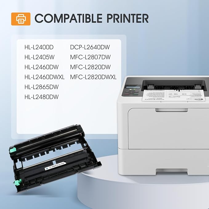 DR830 Drum Unit DR-830 Compatible for DR830 Drum Unit Brother DR 830 DR-830 for HL-L2405W DCP-L2640DW HL-L2400D HL-L2460DW HL-L2460DWXL HL-L2865DW HL-L2480DW MFC-L2807DW Printer (2-Pack，Not Toner)