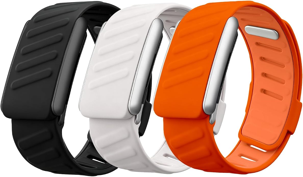 3 Pack Silicone SportFlex Bands Compatible with WHOOP 5.0/MG Band for Men Women - Soft, Breathable & Comfortable, Adjustable Waterproof Replacement Wristbands Straps- Not Compatible with Gen 4