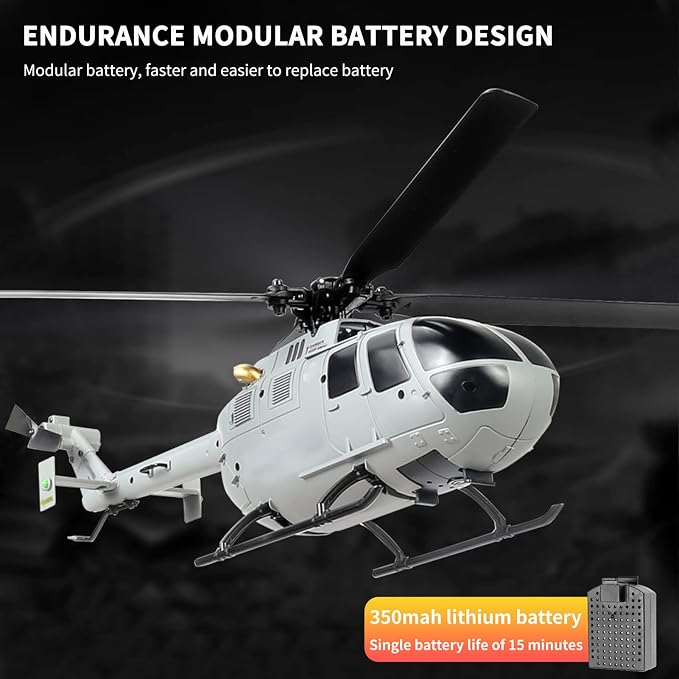 GoolRC C186 Remote Control Helicopter, 4 CH Single Propeller Without Ailerons RC Helicopters with 6-axis Gyro Stabilization, Altitude Hold, RC Airplane Drone Toys for Teen Adults
