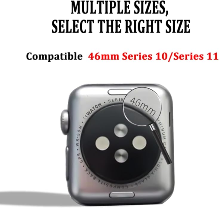 15 Pack Compatible with Apple Watch Bands 40mm 41mm 42mm 44mm 45mm 46mm Women Men, Watch Screen Protector Case&Organizer for iWatch Series 11 10 9 8 7 6 5 4 SE（Multiple Sizes, Select the Right Size）