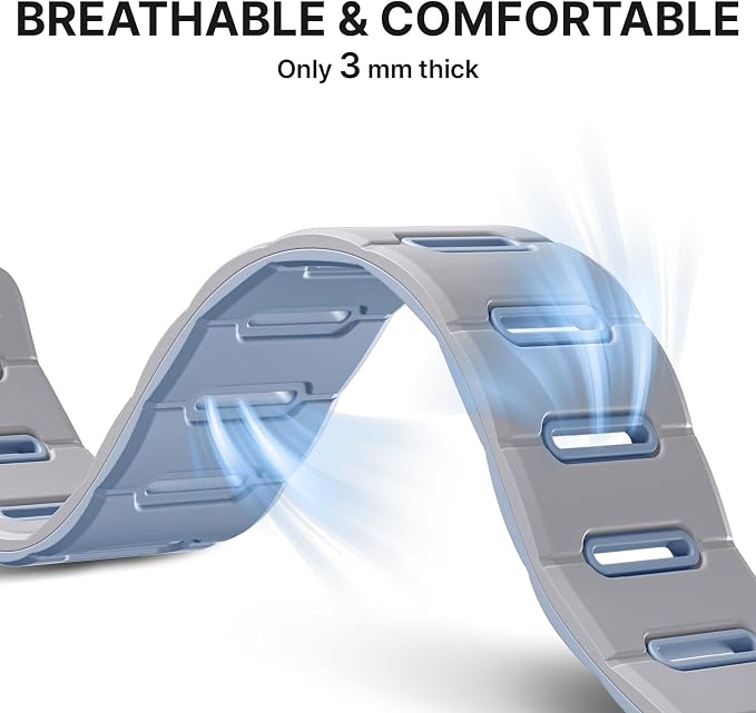 Bandletic Reversible Magnetic Band Compatible with Apple Watch Bands for Women 40mm 41mm 42mm(Series 11 10) 38mm Men, Soft Waterproof Strong Magnet Sports Strap for iWatch Series 9 8 7 6 5 4 SE 3 2 1