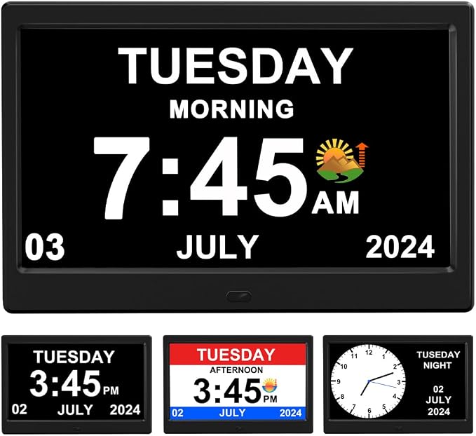 2026 Digital Clock Plug-in (No Battery), Power Outage Memory,DST Display Time, Date, Month, and Year Large-Font Clock for the Elderly