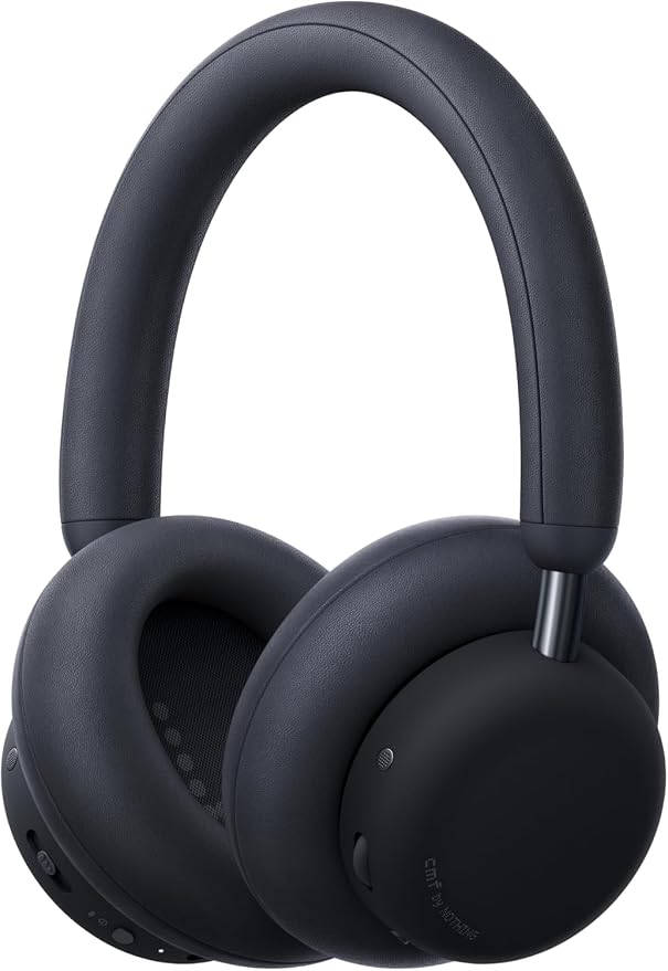 CMF BY Nothing Headphone Pro Active Noise Canceling Wireless Headphones Bluetooth 5.4 Over The Ear Headset, 50H ANC Playtime, Bass&Treble Slider, Custom EQ&Spatial Audio, Hi-Res LDAC, Dark Grey