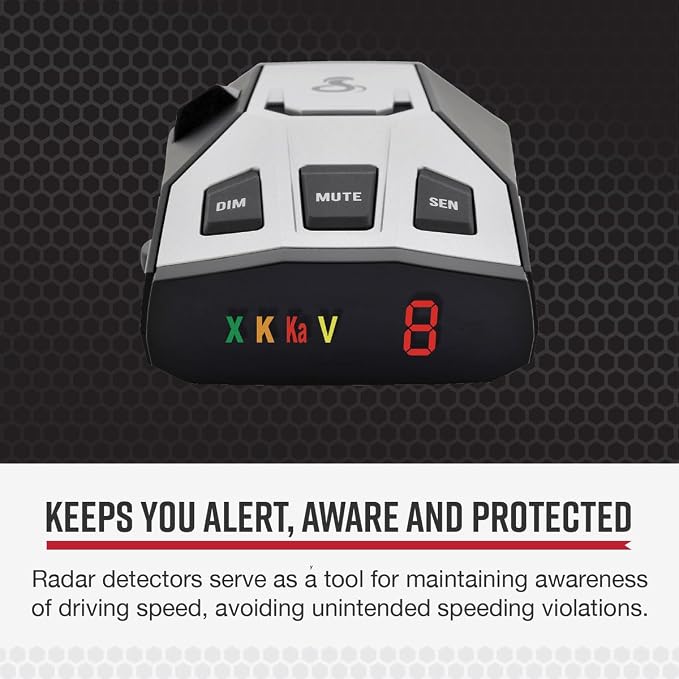 Cobra RAD 350 Laser Radar Detector - Long Range, False Alert Filter, OLED Display, Black