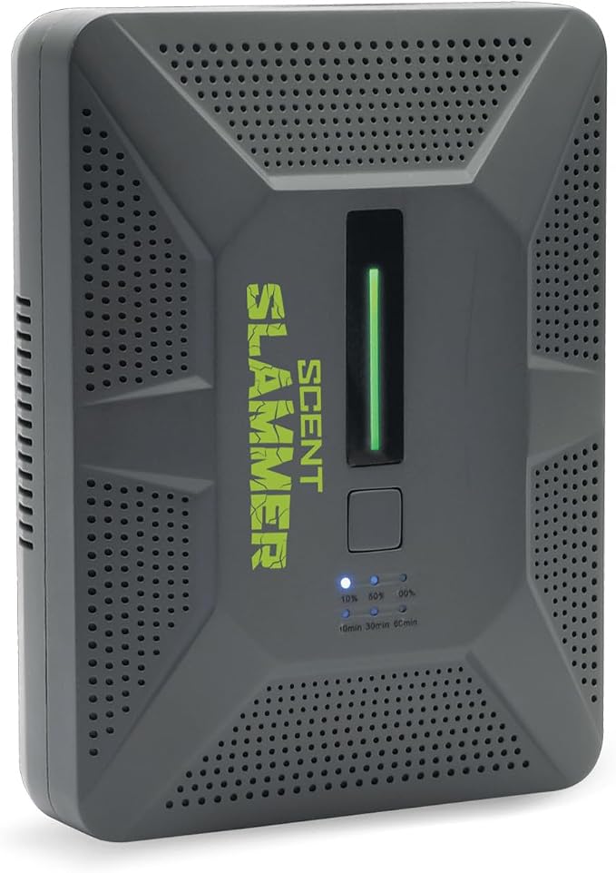 HME Scent Slammer 2 in 1 Ozone Hybrid Handheld Device | Compact Powerful Rechargeable Portable Hunting Smell Eliminator for Clothing and Gear
