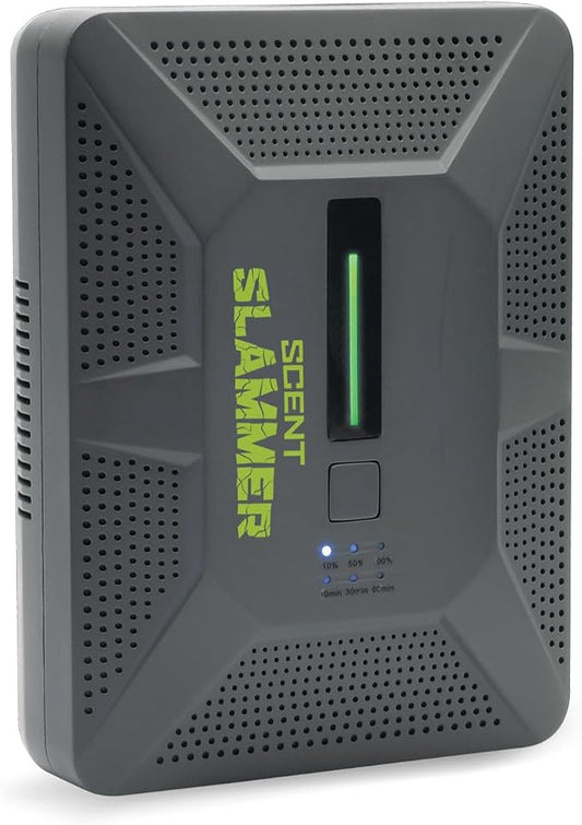 HME Scent Slammer 2 in 1 Ozone Hybrid Handheld Device | Compact Powerful Rechargeable Portable Hunting Smell Eliminator for Clothing and Gear