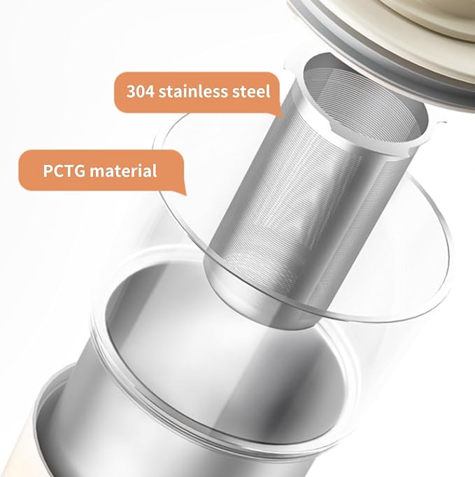 Electric Travel Kettle, Stainless Steel Portable Tea Coffee Maker with Magnetic Stirrer, Fast Boil & Temperature Control, for Home Office Travel (US Plug 110V)
