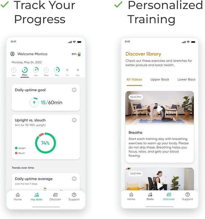 Upright GO 2 Premium | Posture Trainer & Tracker for Women & Men with Smart App