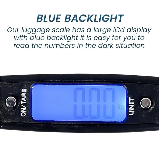 Digital Luggage Scale 50kg/110lb, Portable Handheld Scale with Backlight, Tare Function, 4 Units (g/kg/oz/lb) –
