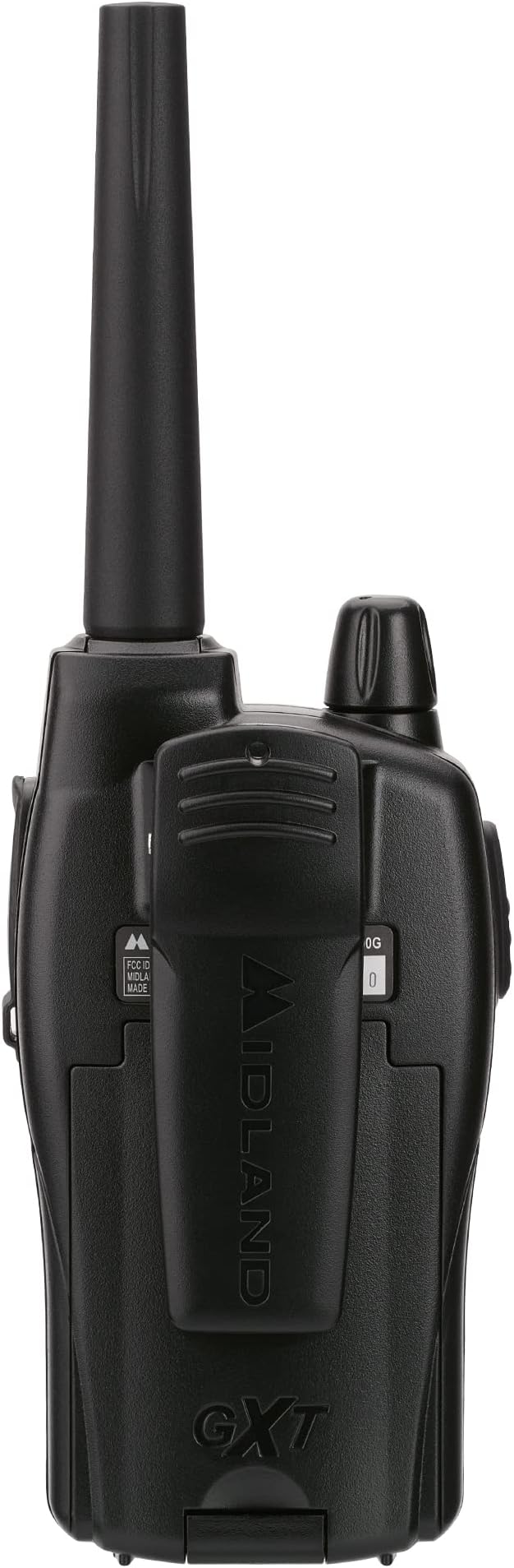 Midland GXT1000VP4 GMRS Two-Way Radio (50 Channel, Long Range, 142 Privacy Codes, SOS, NOAA, Rechargeable Nickel Battery, Black/Silver 2-Pack)