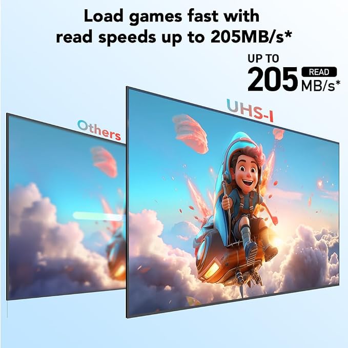 Lexar 256GB PLAY micro SD Card, UHS-I, C10, U3, V30, A2, Full HD, 4K, Up to 205/140 MB/s microSDXC Memory Card, Expanded Storage for Nintendo-Switch 1, Gaming, Smartphones, Tablets (LMSPLAY256G-BNSNU)