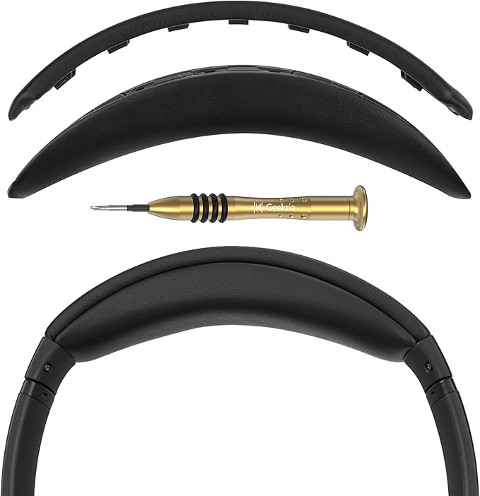 Geekria Headband Pad Compatible with Bose QC 45/ 35IIGaming/ 35II/ 35/ SE Headphones, Replacement Band Repair Part (Black)