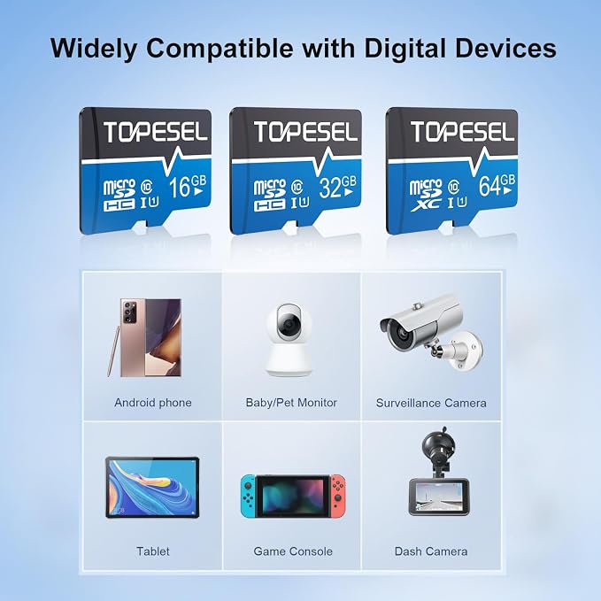 TOPESEL 32GB(The Actual Usable Capacity is 28.8GB) Micro SD Card 2 Pack Memory Cards MicroSDHC UHS-I TF Card Class 10(32GB 2Pack)