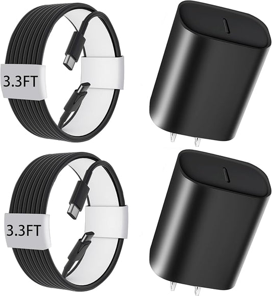 iPhone 17 16 15 Charger Fast Charging, 3.3FT iPhone 17 Pro Max Charging Cable(65W/3A) USB C Cord with 20W PD Fast iPhone 17 Pro Max Chargers Block for iPhone 17/17 Pro Max/17 Air/16/15 Series, iPad