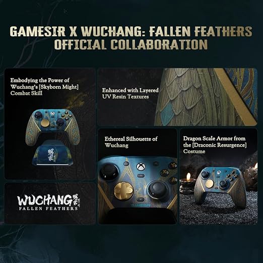 GameSir G7 Pro Wireless Gaming Controller for Xbox Series X|S, Xbox One, PC, Android, Game Controller with 3.5mm Audio Jack ,Hall Effect Analog Triggers, TMR Sticks, 1000Hz Polling Rate 【Wuchang: Fallen Feathers Edition】