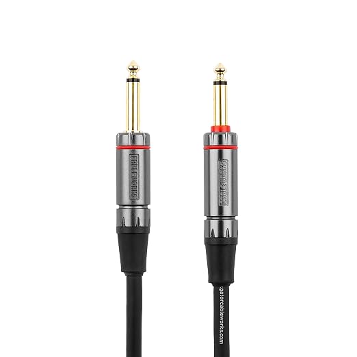 Cableworks By Gator Cases Headliner Series Premium 30 Ft Straight to Straight Guitar Instrument Cable with Quiet Switch Technology (GCWH-INS-30QT)