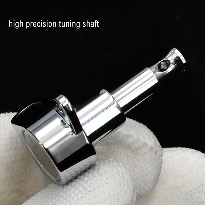 FretJoyB 18:1 Guitar Tuning Pegs 3x3 Standard Guitar Tuners Tuning Keys Replacement for Acoustic or Electric Guitars-Chrome(3 Right+3 Left)