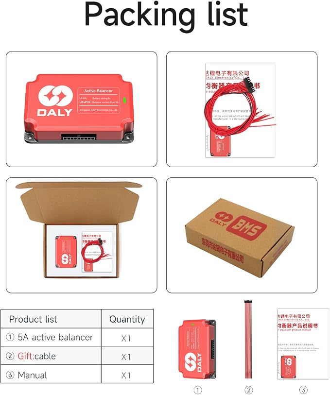 Daly 5A Active Balancer 6S Active Equalizer for Lifepo4 Li-ion Battery Groups Capacitor Balancer