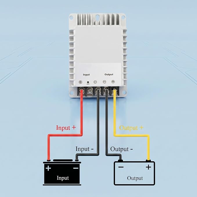 DC 12V/24V to DC 56V 5A Power Converter Auto Boost Regulator Supply Module | Aluminum Shell; Passive Cooling; Quiet Operation; High Efficiency; 100,000-hour lifespan; Protection