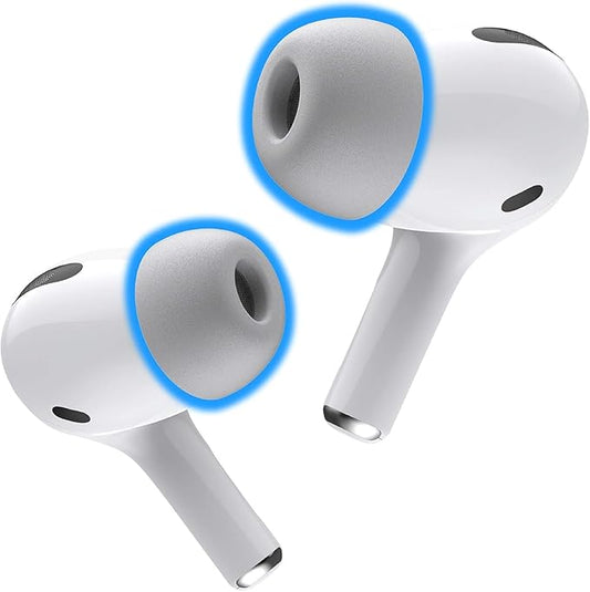 Foam Masters Memory Foam Ear Tips for AirPods Pro 3rd Gen (2025) Only | Comfortable | Secure | Better Noise Cancellation | Version 3.0 Replacement Buds (Small - 3 Pairs, Gray)
