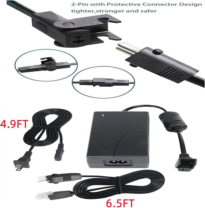 2-Pin 29V AC/DC Adapter for okin serta Adjustable Bed Power Supply Ergomotion Keeson Control Box MC121BS MC120PR MC120BS MC232 MC232FB MC232SC CU380 CB01SP Charger Cord PSU Replacement Kit