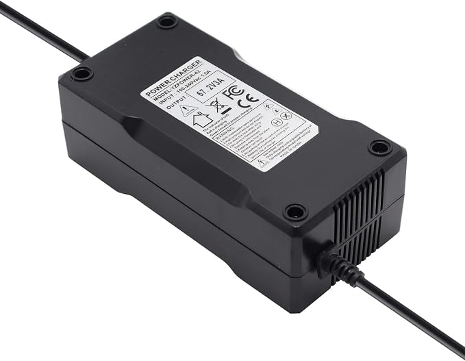 67.2V 3A / 60V 3A Lithium Battery Charger AC Adapter Power Supply for 16S 60V Lithium Li-ion Batteries Pack with 3 Holes Plug