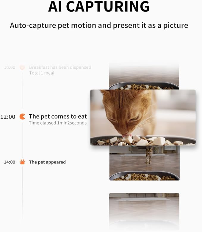 PETKIT YumShare Dual Hopper Automatic Pet Feeder for Cats and Dogs, 1080P Camera Smart Cat Dog Feeder with Night Vison and 2-Way Audio, 1.85L Wireless Pump Cat Water Fountain