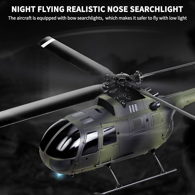 GoolRC C186 Remote Control Helicopter, 4 CH Single Propeller Without Ailerons RC Helicopters with 6-axis Gyro Stabilization, Altitude Hold, RC Airplane Drone Toys for Teen Adults