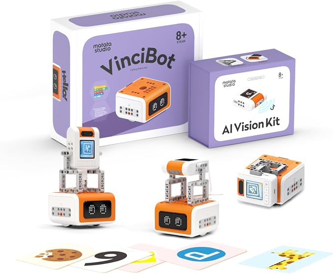 Vincibot Coding Robot with AI Vision Kit for Kids 8-12