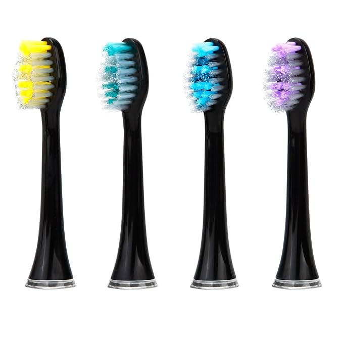 Pyle Wave Rechargeable Electric Toothbrush - w/ 3 Brush Mode, UV Light, 2 min Timer, 2 Oral Brush Heads, Charging Dock Holder - for Kids, Teens, Adults