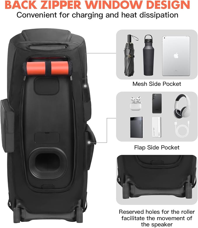 LEFOR·Z Speaker Case Compatible with JBL PartyBox Ultimate,Bottomless Speaker Dust Cover Storage Bag Fits for JBL PartyBox Ultimate for Outdoor Travel,Portable Cover Only(Without Pull Rod & Wheels)