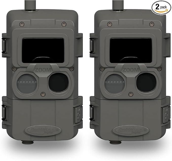 Cuddeback CuddeLink Zoom IR (2-Pack) LLZ-5A (L-Series) Wireless Cellular Trail Camera, with 3X Optical Zoom, Fast ¼ Sec Trigger 850nm IR LED, for Wildlife & Property Monitoring