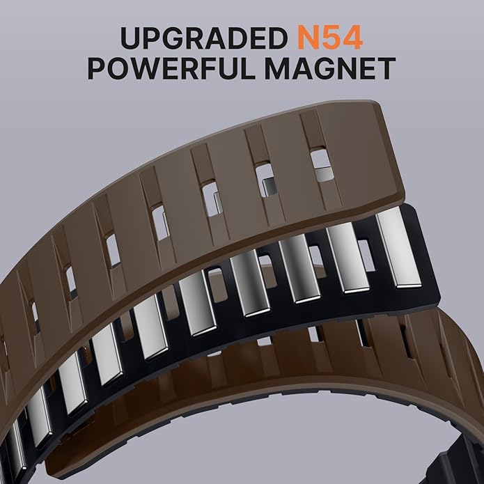 Bandletic Magnetic Watch band Compatible with Apple Watch Bands - Magnet Bands 49mm 46mm 45mm 44mm 42mm Men Women, Rugged Silicone Strap for iWatch Series 11/10/9/8/7/SE3/SE2/SE/6/5/4/3/2/1
