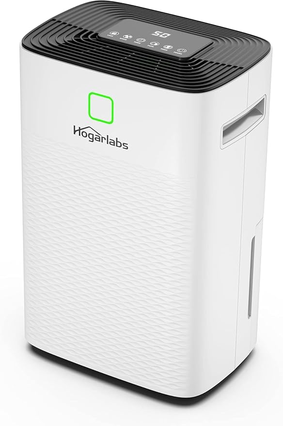 Hogarlabs 50 Pint Dehumidifier for Basement & Whole House, Covers 3500 Sq.Ft, with Drain Hose & Auto Humidity Control, Quiet for Bedroom, Bathroom, Garage, Large Room Dehumidifier