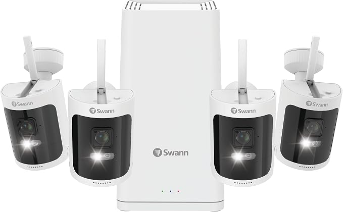 Swann AllSecure650™ 2K Wireless Security Kit with 4 x Wire-Free Cameras & Power Hub NVR