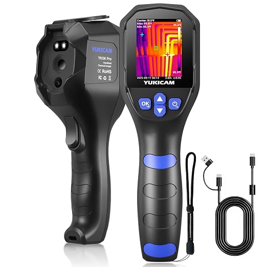 Thermal Imaging Camera, Dual-Light Infrared Thermal Camera for Home Inspection | 240×240 TISR Thermal Imager IR Camera, Smart Modes, 25Hz and -4°F to 1022°F for Water Leaks, HVAC, Electrical, Plumbing