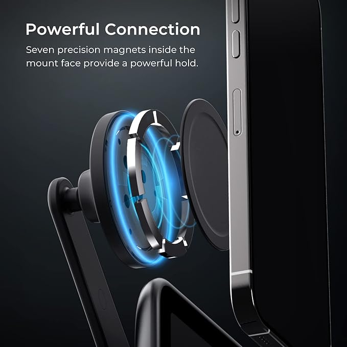 iOttie Terus MagSafe Compatible Monitor Mount for Tesla Model 3 and Model Y. Compatible with MagSafe iPhones Including iPhone 12/13/14/15/16/17 Series