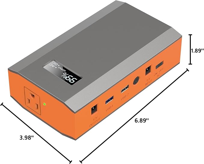 ZeroKor Portable Power Bank with AC Outlet, 65W 110V Portable Laptop Charger Battery Bank 24000mAh External Battery Pack Backup Power Source for Outdoor Tent Camping RV Smart Devices Use