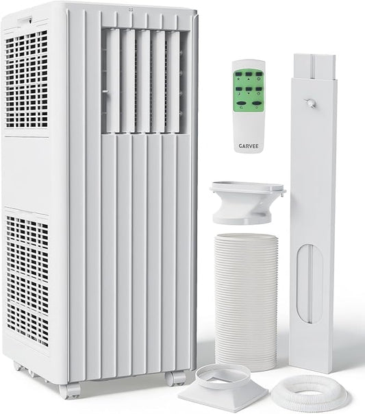 Portable Air Conditioner 8,000 BTU, 3-in-1 AC Unit (Cool, Fan, Dehumidify) for Rooms up to 350 Sq.Ft., Portable AC with Remote Control, Sleep Mode & 24H Timer, Quiet Cooling Unit for Home, Dorm, RV