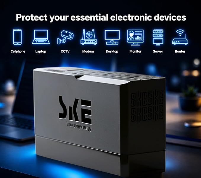 SKE SMART KEY ENERGY SKE 425VA/240W UPS Battery Backu Surge Protector for Computer UPS Battery Backup Uninterruptible Power Supply…, VL425