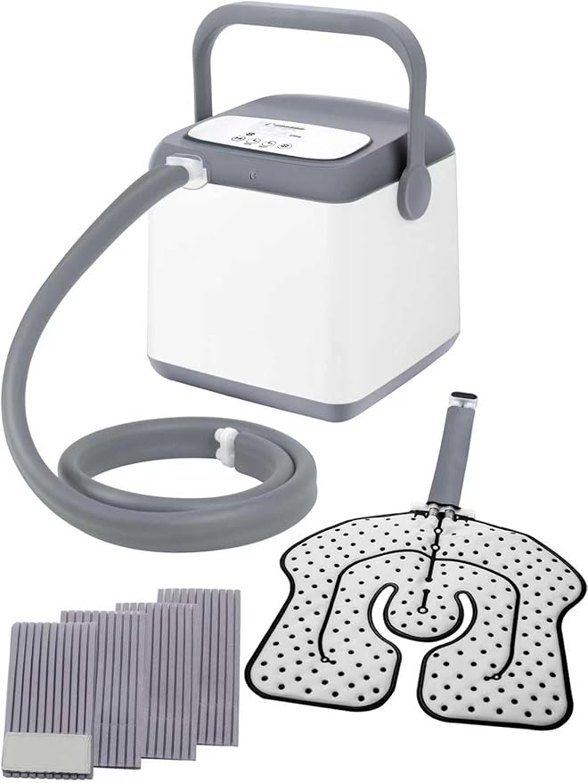 NEHOO Cold Therapy System, Pain Relief for Post-Surgery Recovery, Programmable Ice Therapy Machine, Continuous Cryotherapy, Universal Pad for Knee, Ankle, Cervical, Back and Leg, Including 4 Straps