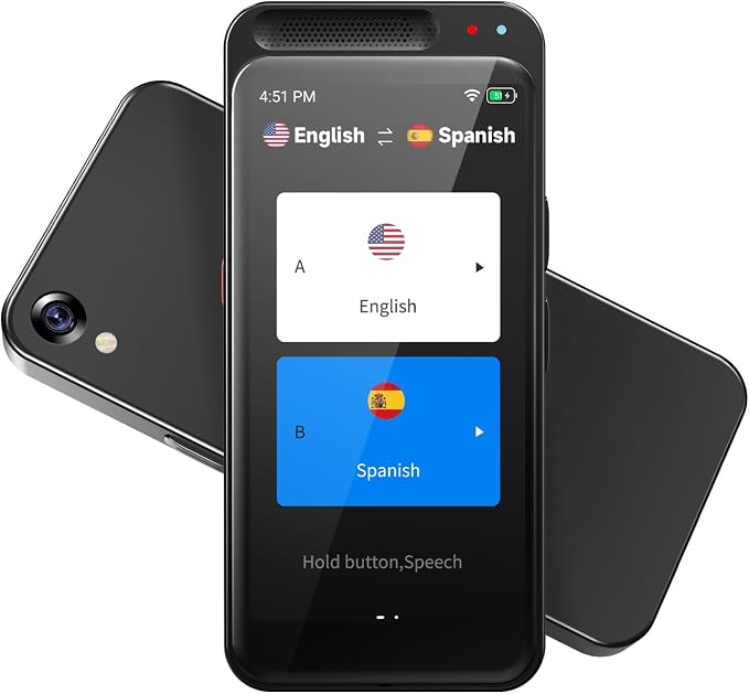Language Translator Device No WiFi Needed, VORMOR Upgraded AI Translator Two Way Real Time Voice Translation with 150+ Languages Offline&Recording&Photo＆Text Translation for Business Learning Travel